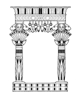 A coloring page of the old egypt
